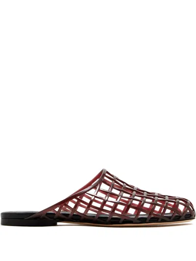 VINCE BARCELONA JELLY LATTICE-DETAIL MULES