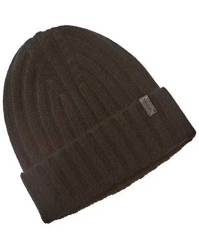 Vince Basic Chunky Rib Wool & Cashmere-blend Beanie In Black