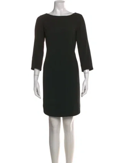Pre-owned Vince Bateau Neckline Knee-length Dress In Black