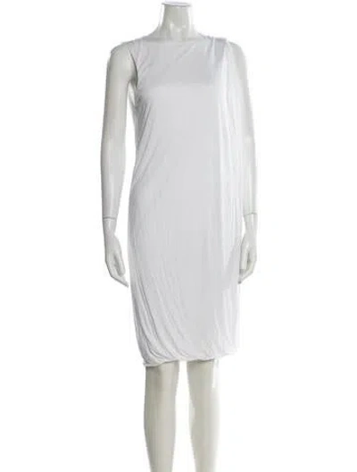 Pre-owned Vince Bateau Neckline Knee-length Dress In Neutral