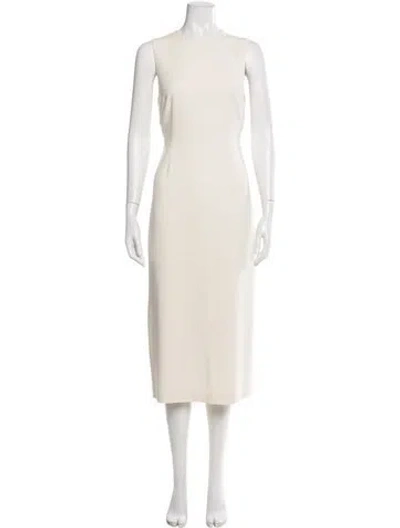 Pre-owned Vince Bateau Neckline Long Dress In Neutral