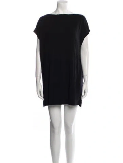 Pre-owned Vince Bateau Neckline Mini Dress In Black
