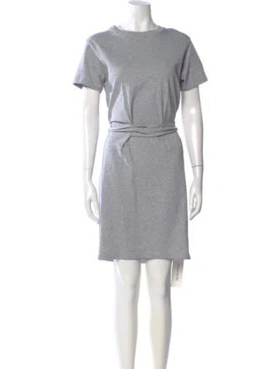Pre-owned Vince Bateau Neckline Mini Dress In Gray