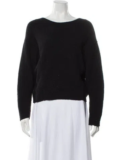 Pre-owned Vince Bateau Neckline Sweater In Black
