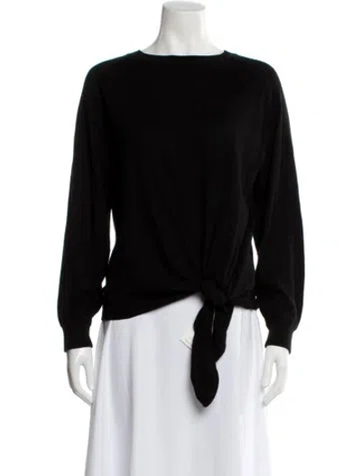 Pre-owned Vince Bateau Neckline Sweater In Black