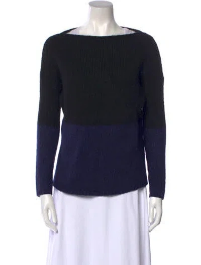 Pre-owned Vince Bateau Neckline Sweater In Black