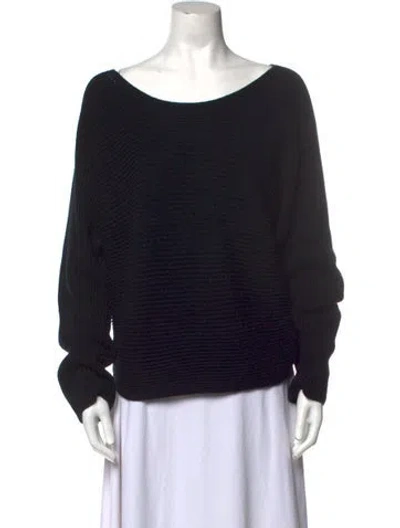 Pre-owned Vince Bateau Neckline Sweater In Black