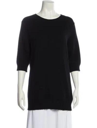 Pre-owned Vince Bateau Neckline Sweater In Black