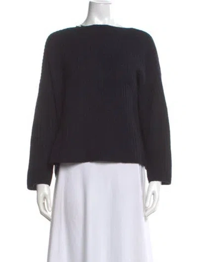Pre-owned Vince Bateau Neckline Sweater In Black