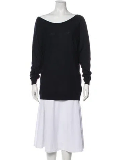 Pre-owned Vince Bateau Neckline Sweater In Black