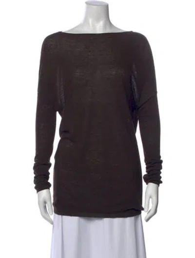 Pre-owned Vince Bateau Neckline Sweater In Black
