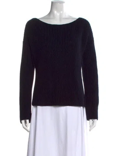 Pre-owned Vince Bateau Neckline Sweater In Black