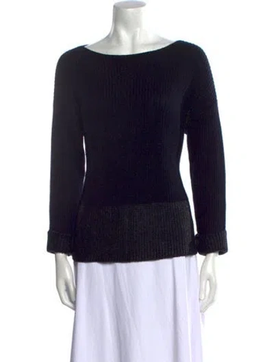 Pre-owned Vince Bateau Neckline Sweater In Blue