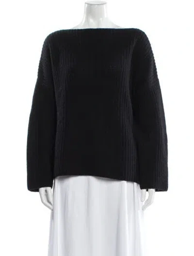 Pre-owned Vince Bateau Neckline Sweater In Blue