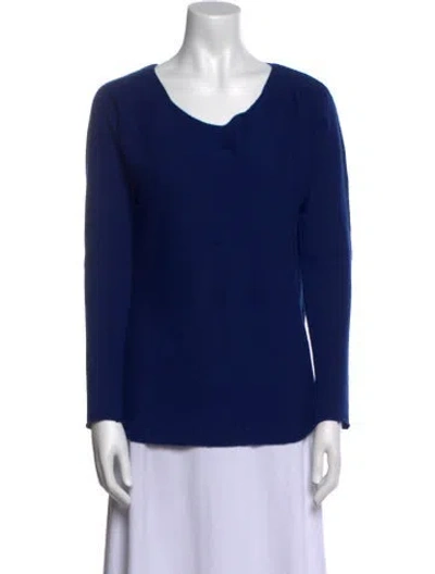 Pre-owned Vince Bateau Neckline Sweater In Blue