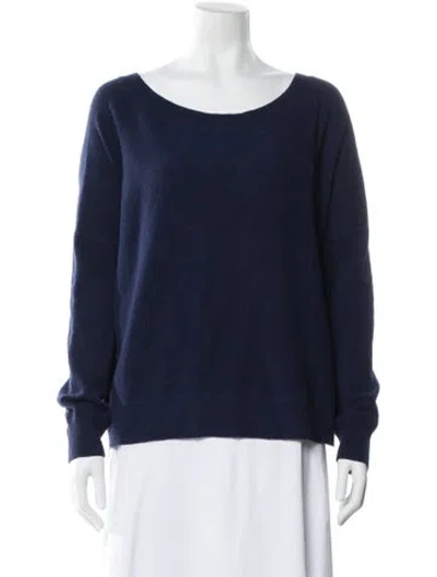 Pre-owned Vince Bateau Neckline Sweater In Blue