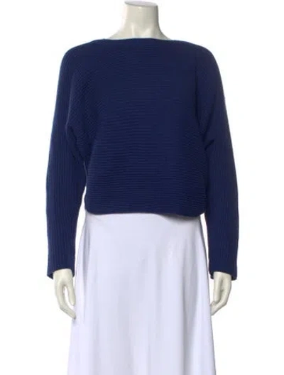 Pre-owned Vince Bateau Neckline Sweater In Blue