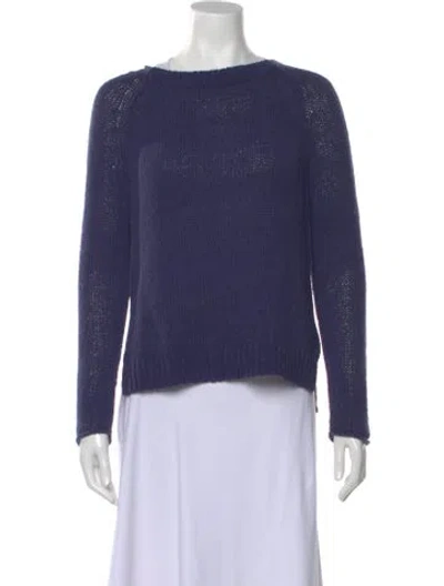 Pre-owned Vince Bateau Neckline Sweater In Blue