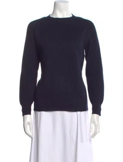 Pre-owned Vince Bateau Neckline Sweater In Blue