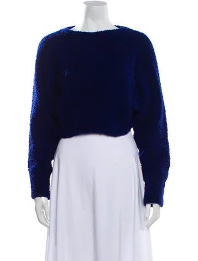 Pre-owned Vince Bateau Neckline Sweater In Blue