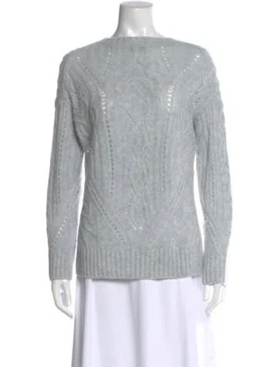Pre-owned Vince Bateau Neckline Sweater In Blue
