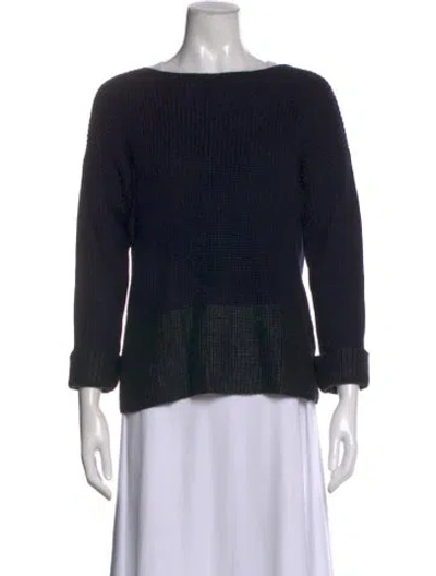 Pre-owned Vince Bateau Neckline Sweater In Blue