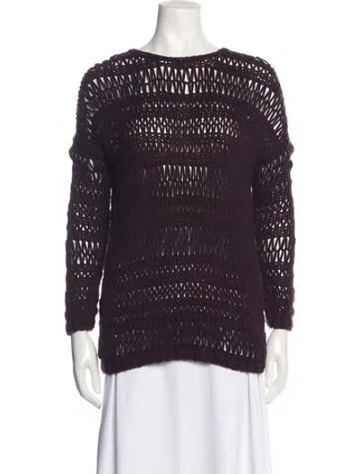 Pre-owned Vince Bateau Neckline Sweater In Burgundy