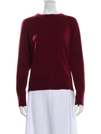 Pre-owned Vince Bateau Neckline Sweater In Burgundy