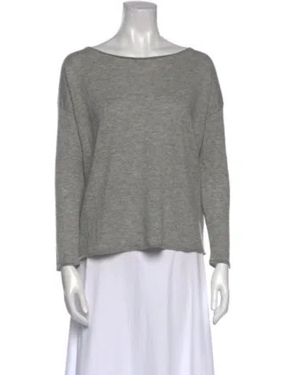 Pre-owned Vince Bateau Neckline Sweater In Gray