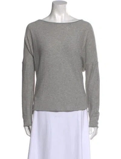 Pre-owned Vince Bateau Neckline Sweater In Gray