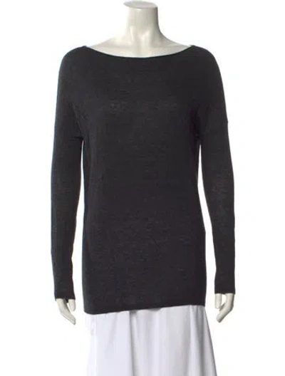 Pre-owned Vince Bateau Neckline Sweater In Gray