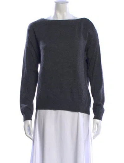 Pre-owned Vince Bateau Neckline Sweater In Gray