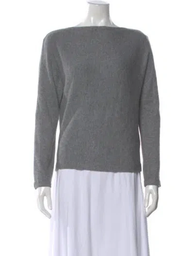 Pre-owned Vince Bateau Neckline Sweater In Gray