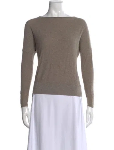 Pre-owned Vince Bateau Neckline Sweater In Gray