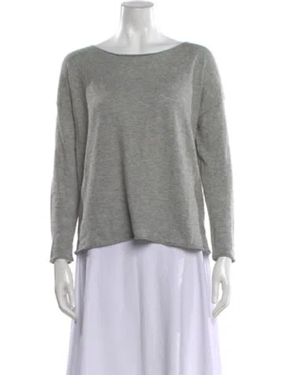 Pre-owned Vince Bateau Neckline Sweater In Gray