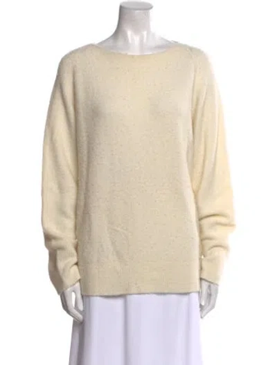 Pre-owned Vince Bateau Neckline Sweater In Neutral