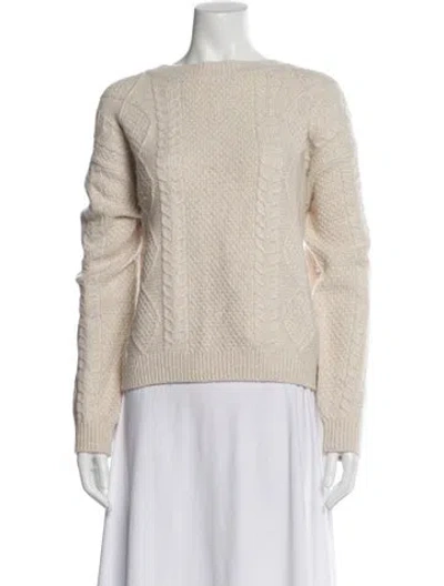 Pre-owned Vince Bateau Neckline Sweater In Neutral