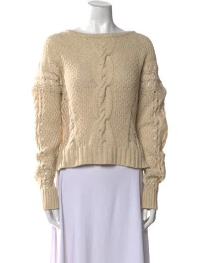 Pre-owned Vince Bateau Neckline Sweater In Neutral