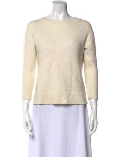 Pre-owned Vince Bateau Neckline Sweater In Neutral