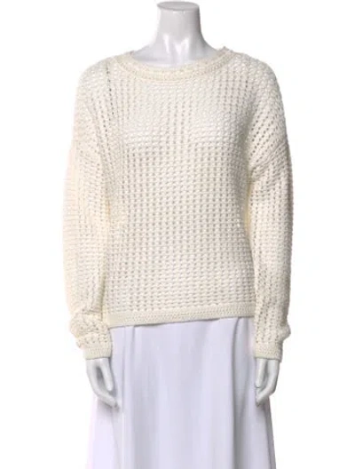 Pre-owned Vince Bateau Neckline Sweater In Neutral