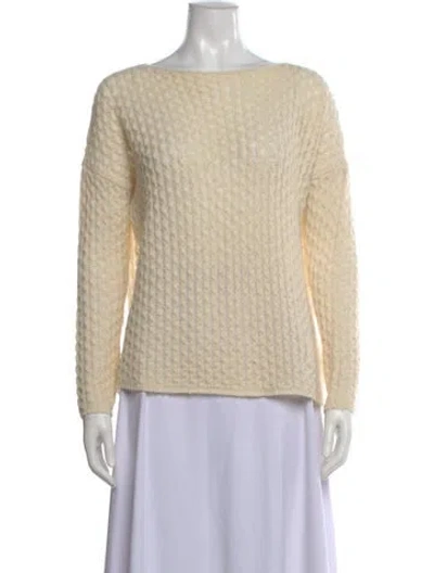 Pre-owned Vince Bateau Neckline Sweater In Neutral