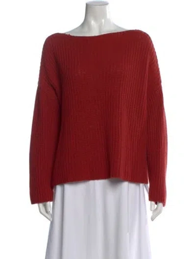 Pre-owned Vince Bateau Neckline Sweater In Orange