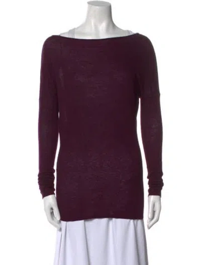 Pre-owned Vince Bateau Neckline Sweater In Purple