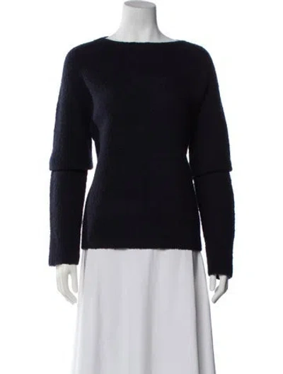 Pre-owned Vince Bateau Neckline Sweater W/ Tags In Blue
