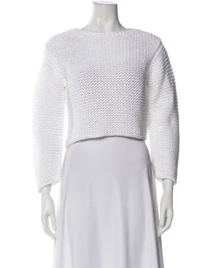 Pre-owned Vince Bateau Neckline Sweater W/ Tags In White