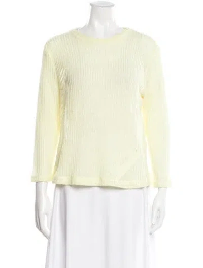 Pre-owned Vince Bateau Neckline Sweater In Yellow