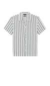 Vince Men's Striped Knit Button-down Shirt