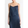 Vince Relaxed-fit Blue Spaghetti Strap Tank Top In Coastal