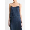 Vince Relaxed-fit Blue Spaghetti Strap Tank Top In Coastal