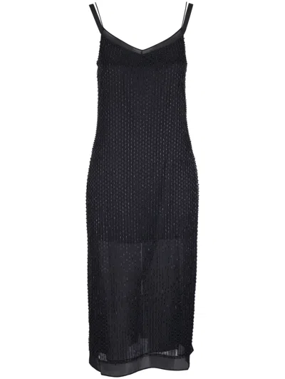 Vince Midikleid Mit Perlen In Schwarz
